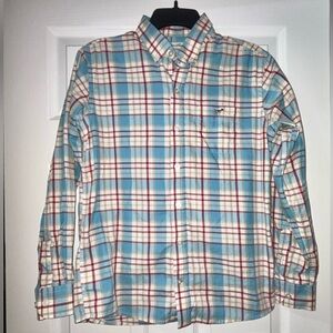 Boys Southern Point Blue and Red Plaid Shirt XL